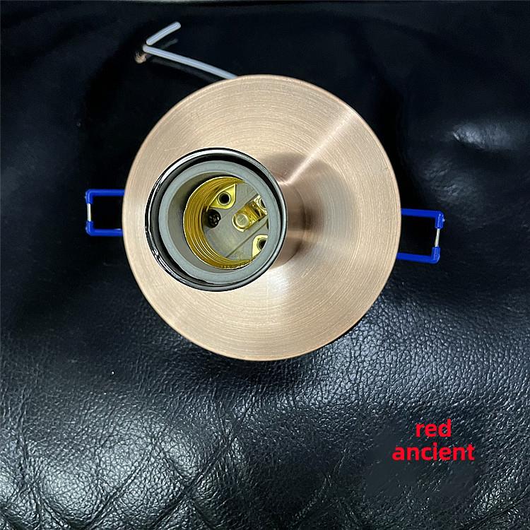 E27卡式天花灯座嵌入式螺口陶瓷灯头明装卡簧灯座改造灯具配件DIY