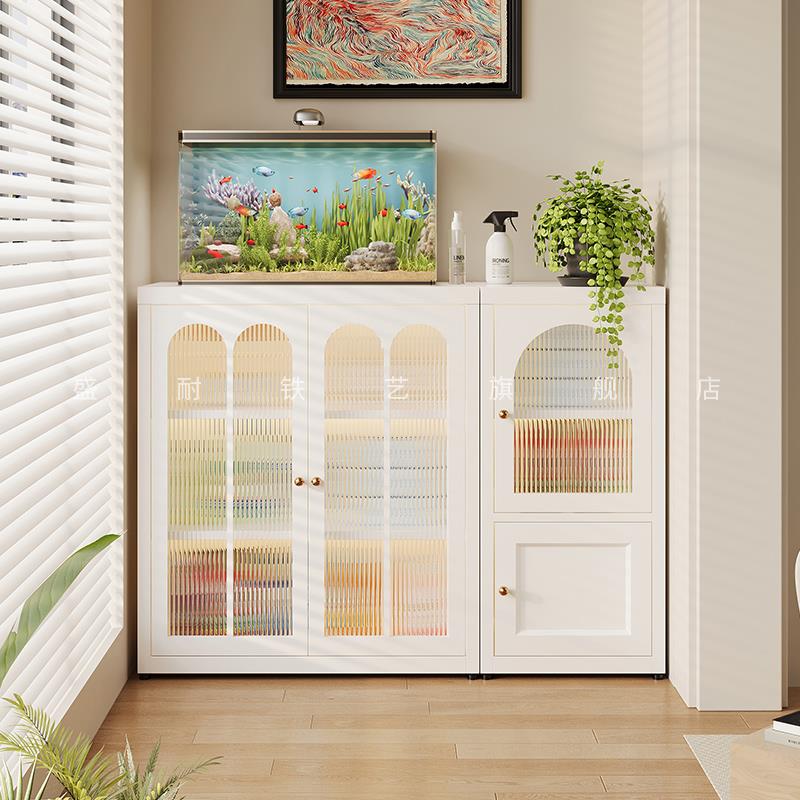 钢制阳台滚筒洗衣机置物柜落地多层夹缝旁边带柜门收纳柜侧边柜子