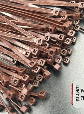 新光5x250(3.6)彩色塑料尼龙扎带咖啡色棕色长25cm足250根电缆捆