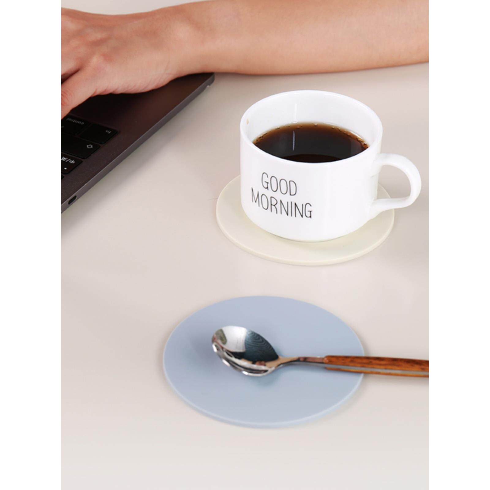 极简硅胶杯垫茶道茶垫防滑降噪水杯垫咖啡杯子垫隔热垫现代高级感