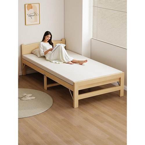 折叠床午休单人床1米5成人简易家用实木硬板午睡双人出租1米1小床