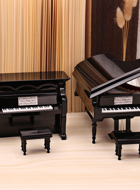 三角钢琴模型音乐盒儿童小礼品圣诞节礼物创意送男女生夜钢琴车摆