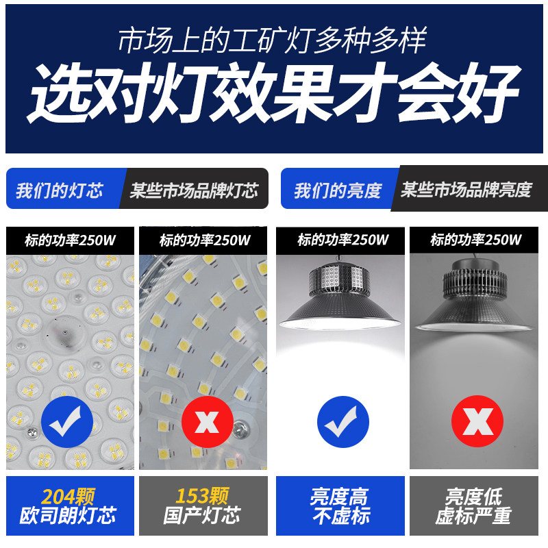 led工矿灯厂房灯超亮100w车间仓库专用照明灯罩库房工厂工业吊灯,家装灯饰光源,工矿灯具,淘宝优惠券,粉丝福利购,淘宝优惠卷