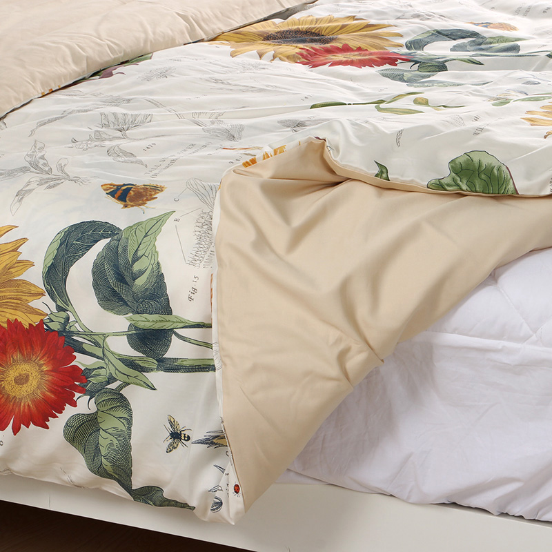 美式田园竹棉被套单件四季超柔软丝滑裸睡被罩竹纤维纯棉60支贡缎