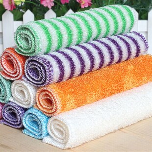 韩国厨房抹布竹纤维洗碗巾去油洗碗布加厚吸水不沾油竹炭百洁布毛