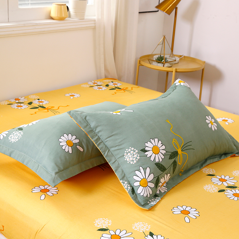 水洗棉枕套枕头套加厚磨毛单人单只学生宿舍一对拍2枕芯套48x74cm