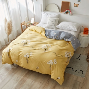 被套单件纯棉全棉被罩单人双人AB版 220x240格子春夏复古 200x230