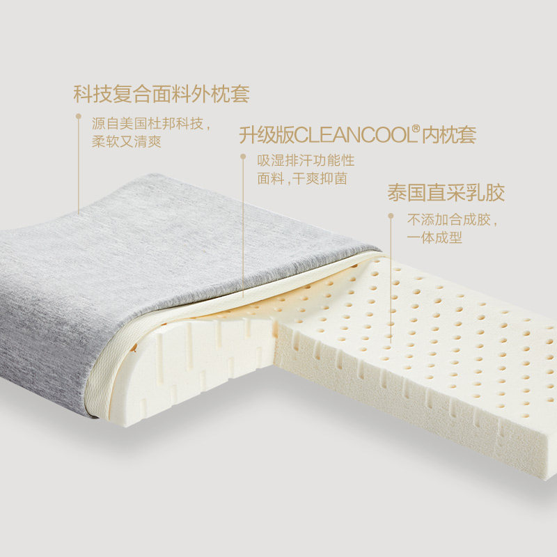 8H泰国天然乳胶枕单人超薄枕成人护颈椎低枕头助睡眠儿童枕芯,床上用品,乳胶枕,淘宝优惠券,粉丝福利购,淘宝优惠卷