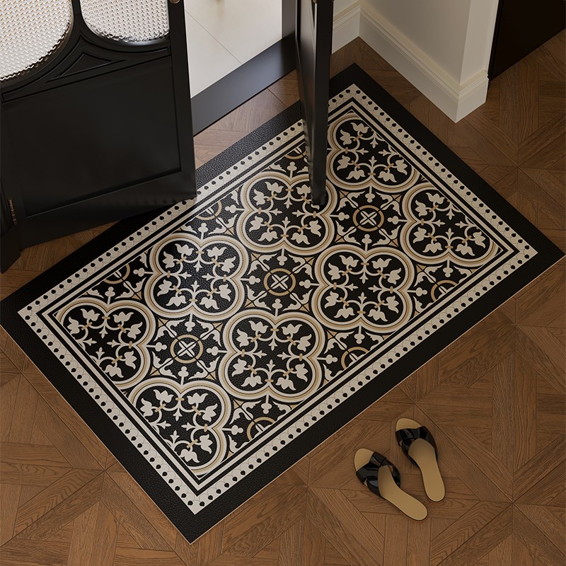 布鲁克法式地垫入户门垫高端门口进门皮革定制入门脚垫垫子可裁剪