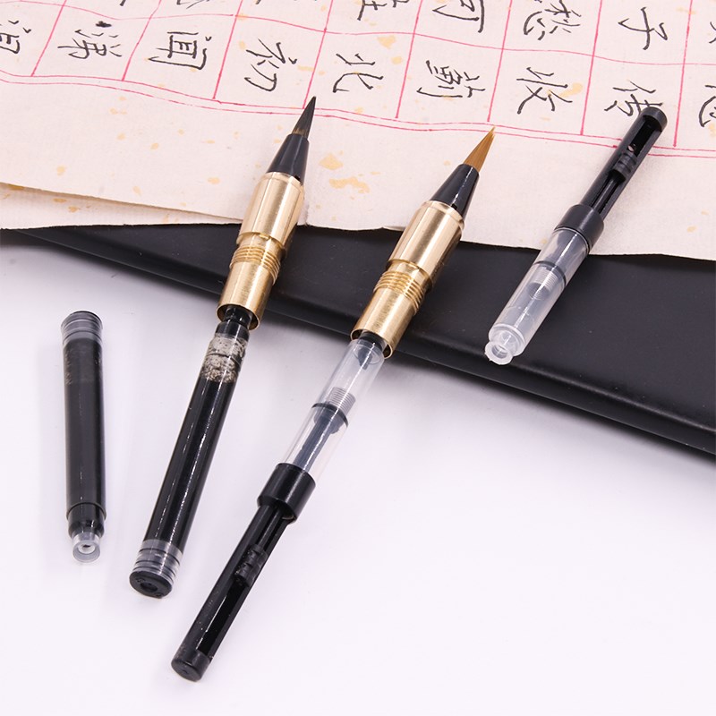 钢笔式毛笔狼毫小楷软笔书法笔自带墨水软头自来水瘦金体手笔初学