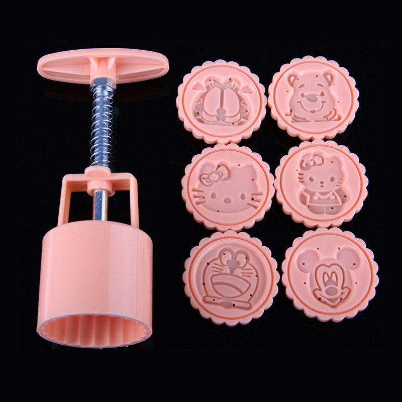 帕帕罗蒂 月饼模子 手压月饼模具模型套装 圆形50克