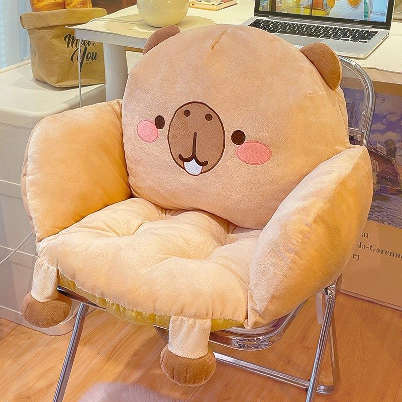 卡皮巴拉护腰坐垫防屁股痛学生教室靠背一体垫子办公室久坐椅子垫,居家布艺,椅垫,淘宝优惠券,粉丝福利购,淘宝优惠卷