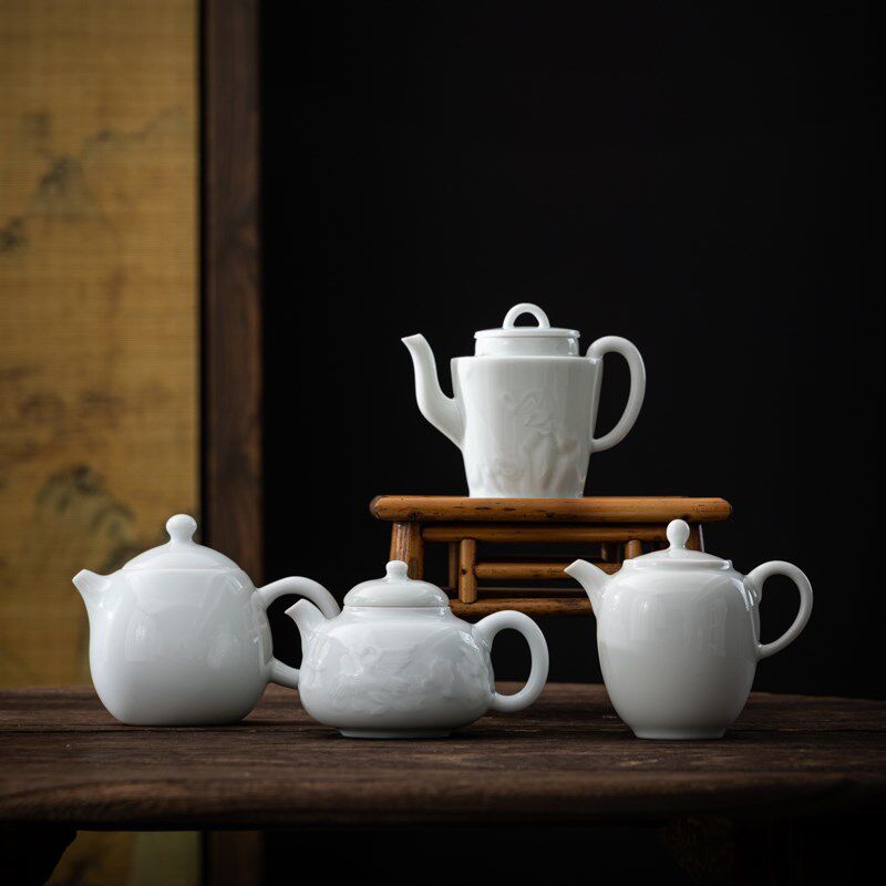 影青泡茶壶功夫茶具手工壶承办公室泡茶手抓壶大号泡茶器
