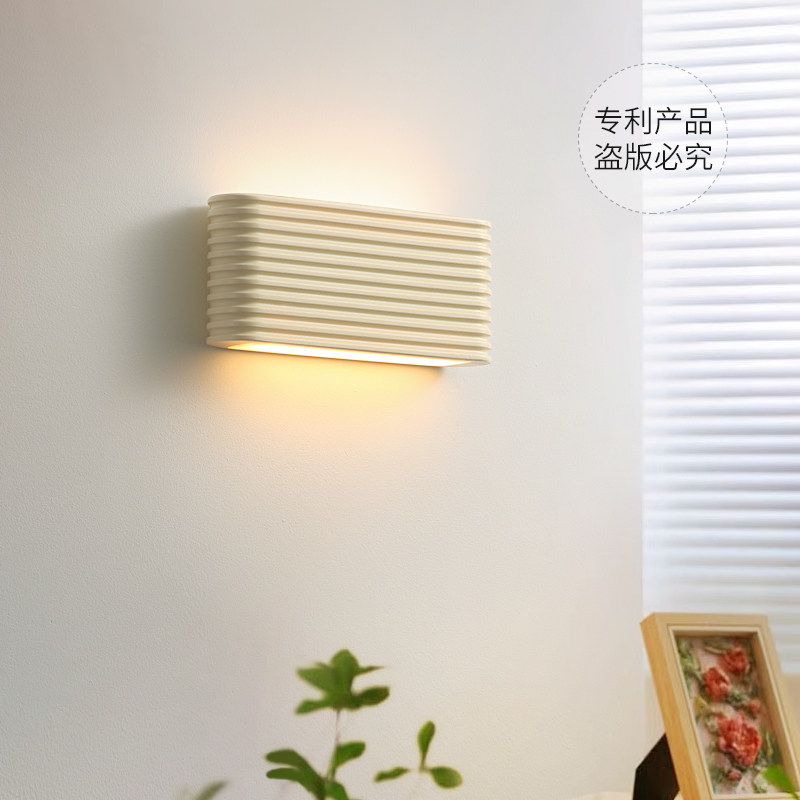 奶油风卧室床壁灯年创意走廊灯客厅电视背景墙壁灯
