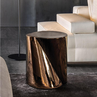 边几不锈钢金属角几 极简轻奢小茶桌卧室阳台异形移动客厅沙发个性