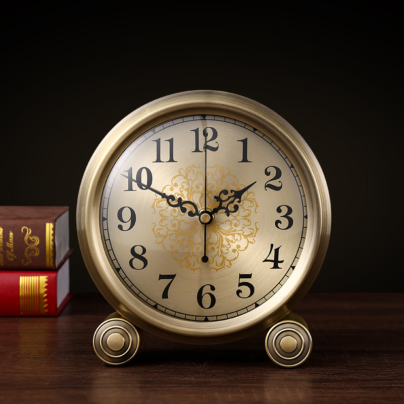 复古座钟摆钟钟表摆件坐钟台式时钟桌面摆放客厅家用石英老式台钟