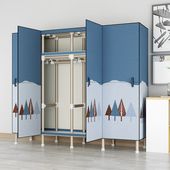 门式 布钢管加粗加固加厚卧室出租屋全钢大容量