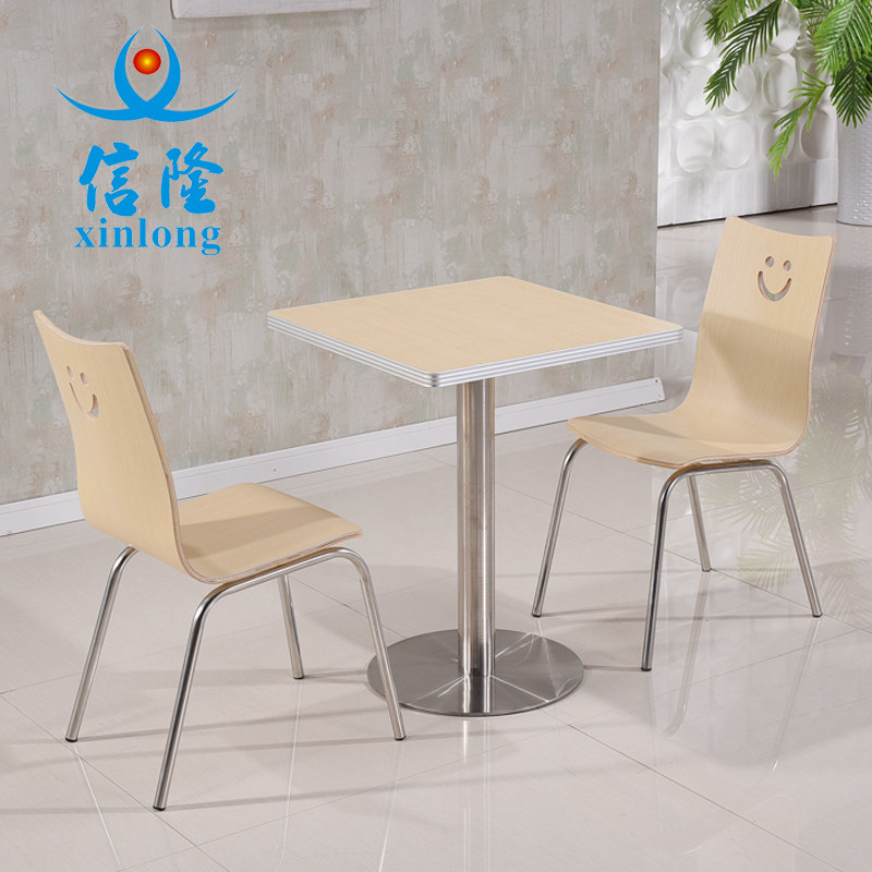 小吃店食堂饭店餐桌椅面馆奶茶甜品店咖啡厅快餐桌椅