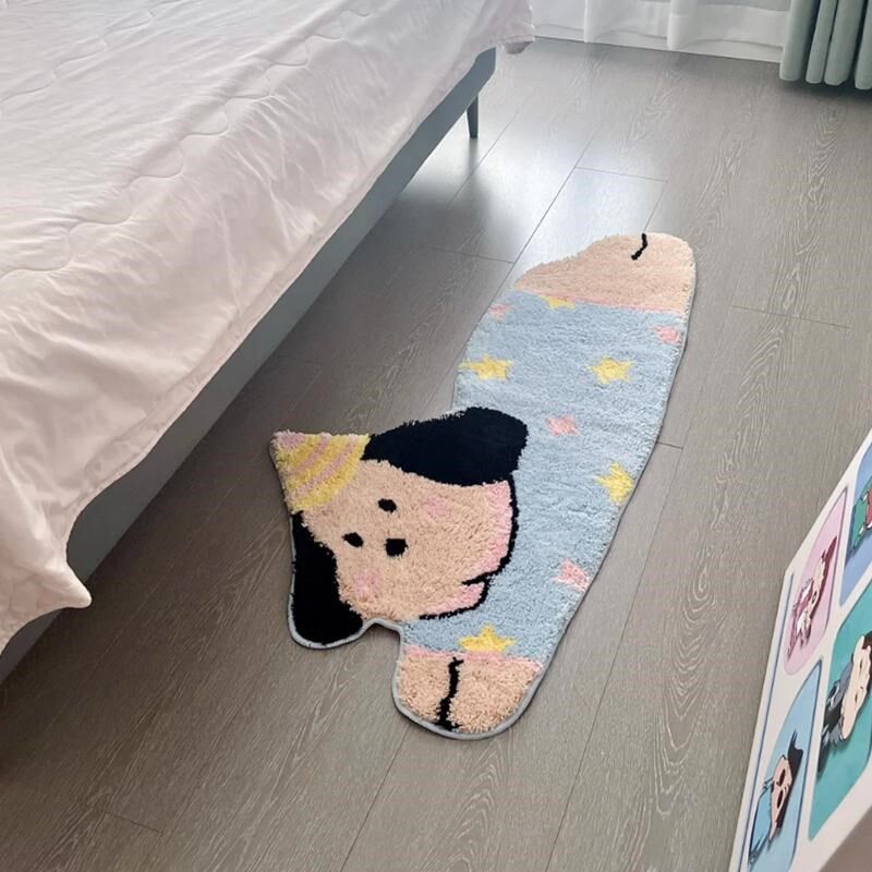 卧室床边毯长条房间腊肠狗地毯加厚爱小狗儿童房地垫