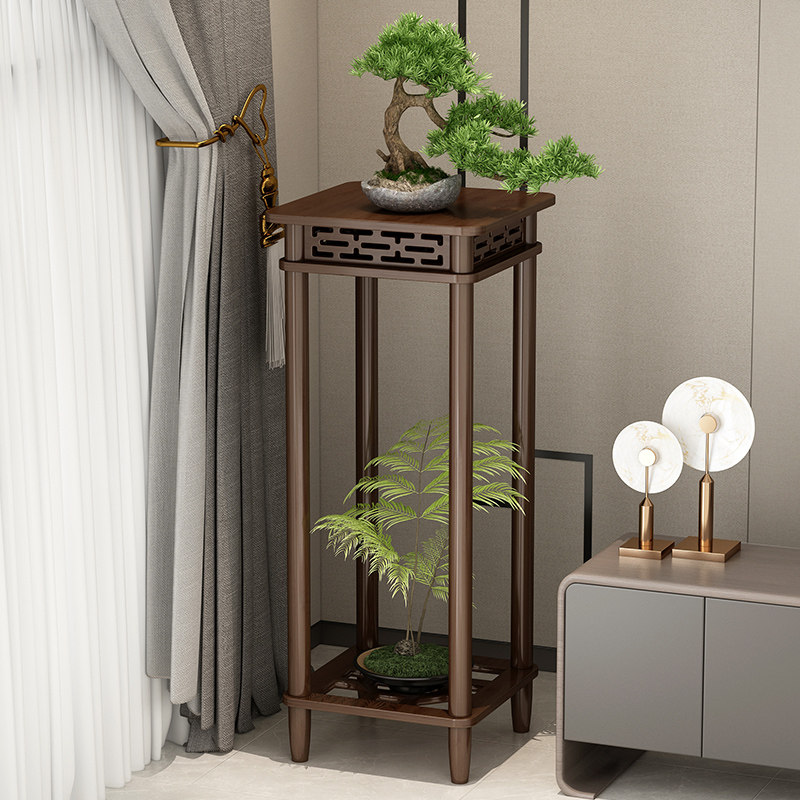 架子客厅复古实木台室内落地式多层盆托架新款爆款,住宅家具,花架/花几,淘宝优惠券,粉丝福利购,淘宝优惠卷