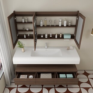 酒店风丽耐扫地器浴室柜洗手台洗手盆柜