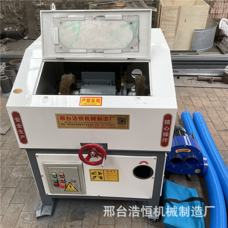 多工位外圆去毛刺抛光设备 不锈钢外圆自动拉丝机 圆管除锈抛光机