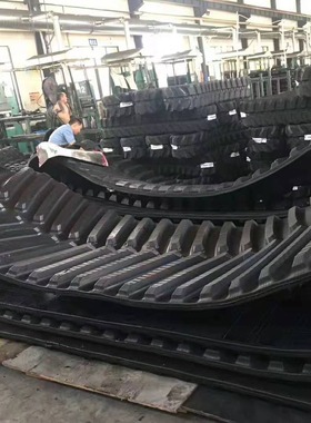 厂家 爬坡履带运输环形橡胶挡板隔板波PC28UU叉车橡胶履带底盘