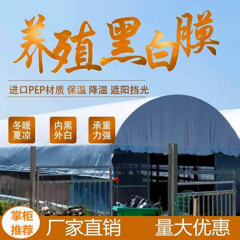 加厚防晒黑白膜养殖大棚膜养鸡食用菌种植塑料薄膜降温保温遮阳膜