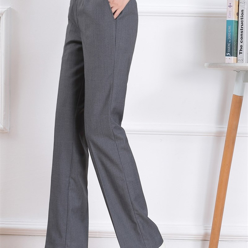 电信工作服灰色西裤女夏款汽车别克4S店单位直筒显瘦制服西装裤子