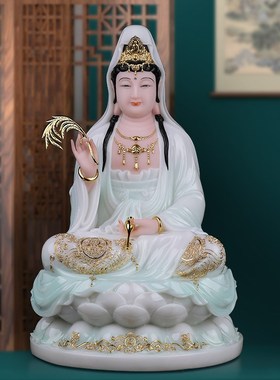 全堂佛家用汉白玉释迦牟尼佛像供奉观音菩萨地藏王菩萨弥勒佛摆件