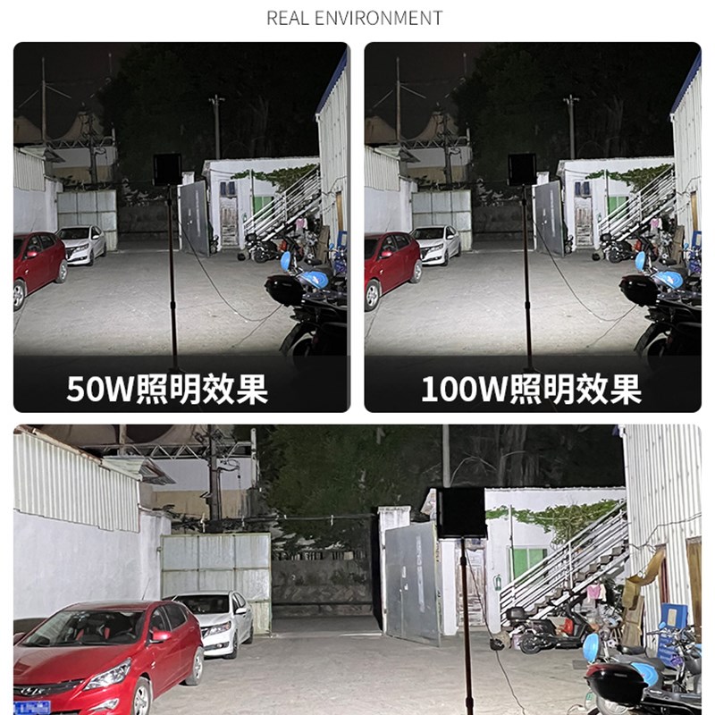 投光灯led户外照明灯220V强光超亮工作灯射灯100W防水室外泛光灯