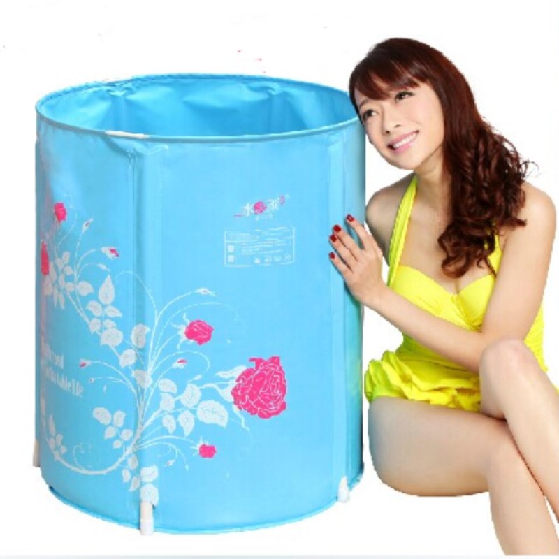 水美颜折叠浴桶泡澡桶成人免充气浴缸沐浴盆养生熏蒸加厚省水包邮