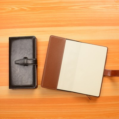 随身小本A6笔记本11mm宽行距1.1厘米宽行距硬皮空白纯白印章本