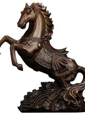 吉善堂 大号铜马摆件 马到成功办公室装饰商务送礼工艺礼品1150