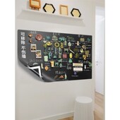 磁吸黑板墙贴冰箱贴展示板照片墙化妆品可擦强磁写字板装 饰软白板
