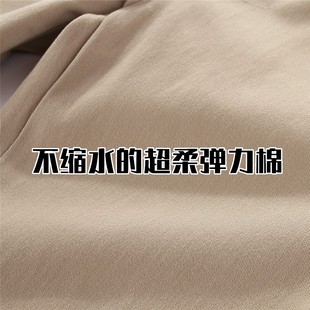 儿童浅卡其长裤子男童女童藏青深蓝米色黑加绒大童小学生校服校裤