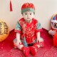 百天儿童唐装 新中式 冠衣周岁礼服抓周服男宝喜庆生日宴春秋新款