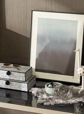 复古中古风衣帽间梳妆台装饰品摆件高级感储物盒收纳盒软装氛围感