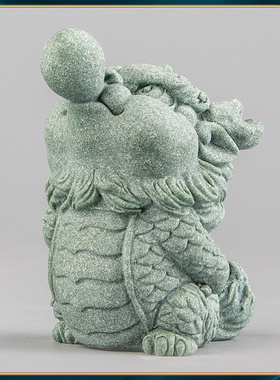 青砂石泡泡龙茶宠中式居家桌面动物装饰摆件办公室创意国潮精品