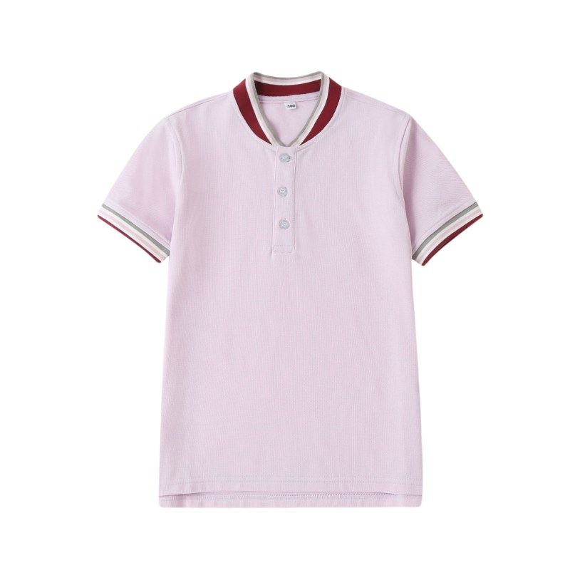 英伦学院男女童粉色撞色螺纹polo衫中小学生夏季校服短袖T恤,童装/婴儿装/亲子装,校服/园服,淘宝优惠券,粉丝福利购,淘宝优惠卷