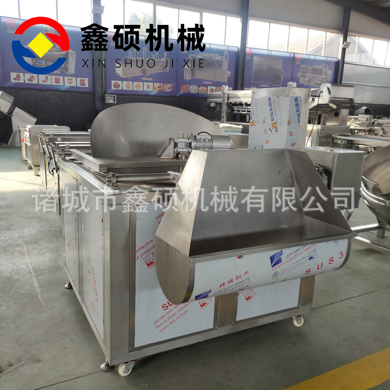 全自动搅拌油炸锅 商用薯条油炸机 自动进出料薯片薄脆油炸设备