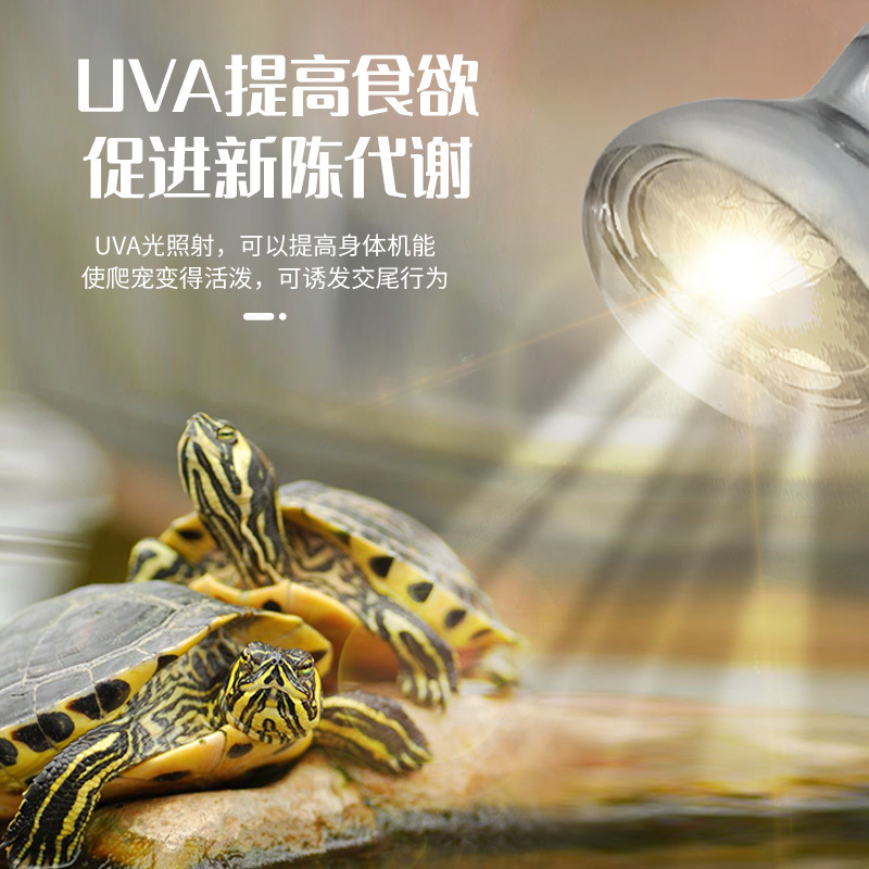 uvb乌龟晒背灯全光谱爬宠太阳灯加热uva蜥蜴陆龟补钙保温保暖灯