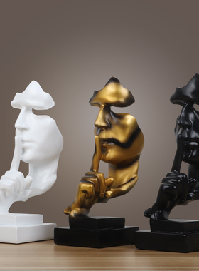 人物雕像摆件轻奢金色调北欧式室内装饰品客厅咖啡馆酒店家居饰品