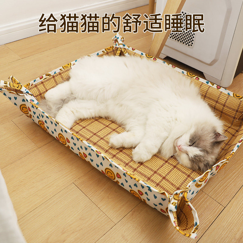 猫咪草席夏天睡觉用的猫垫子地垫沙发客厅猫窝猫笼垫绑带双面凉席,宠物/宠物食品及用品,猫窝/屋/帐篷/沙发,淘宝优惠券,粉丝福利购,淘宝优惠卷