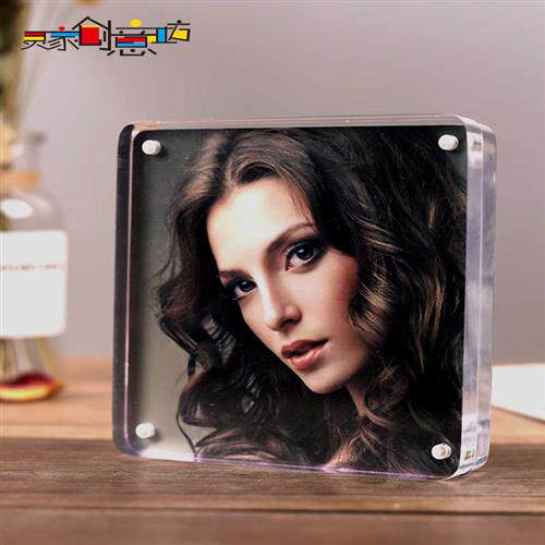 正方形相框摆台创意定制洗照片压克力个性床头柜桌面摆放相片框