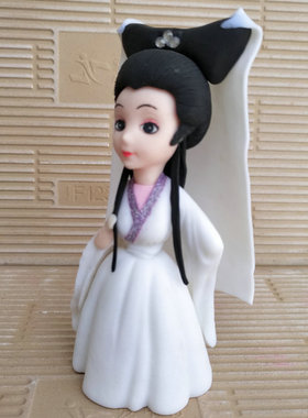 软陶摆件动漫卡通公仔手办家居工艺品许仙白娘子传奇白蛇白素贞