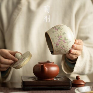 米黄汝窑茶叶罐家用仿古陶瓷罐储茶罐醒茶罐存茶罐功夫茶具配件