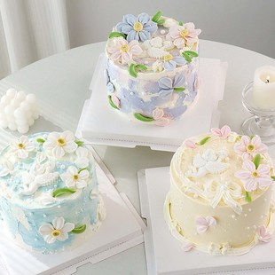 刮刀花半成品巧克力配件翻糖小花蛋糕装饰摆件格桑花甜品烘焙插件