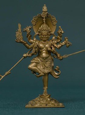 简修行秽迹金刚像佛像摆件纯黄铜像小随身佛禅意家居茶空间装饰品