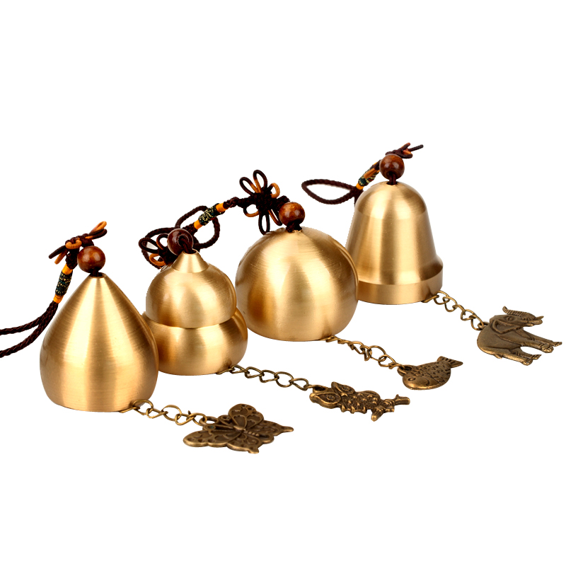 聚缘阁合金风铃挂件大象蝴蝶猫头鹰小鱼铃铛挂件家居饰品铜铃挂饰